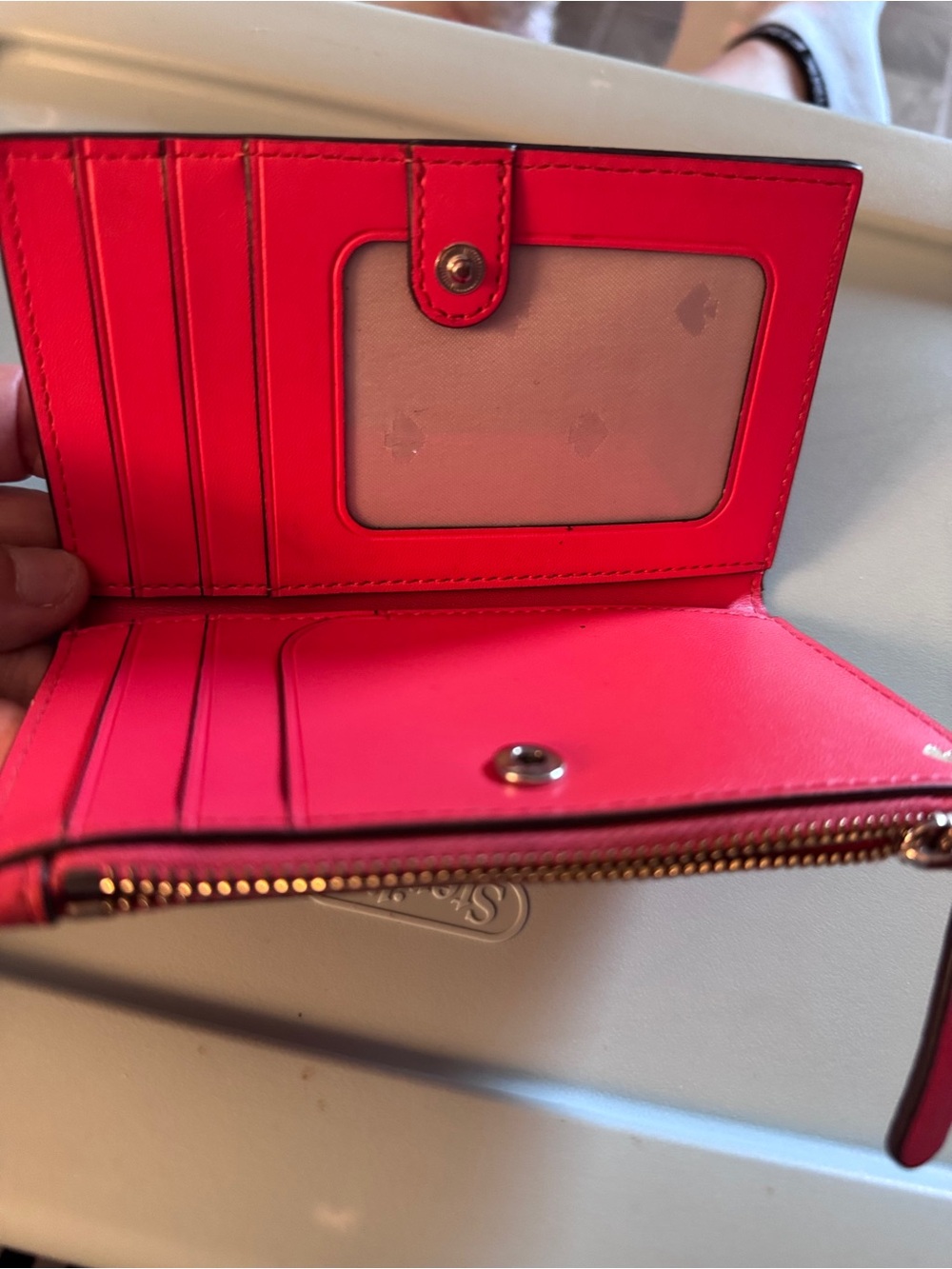 KateSpade  Hot Pink Pebbled Leather Wristlet Clutch - Picture 3 of 3